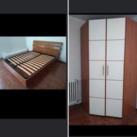 Letto Matrimoniale Contenitore + Cabina ad angolo.