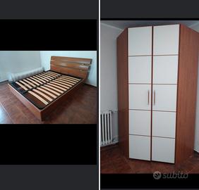 Letto Matrimoniale Contenitore + Cabina ad angolo.