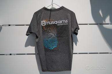 T-Shirt Moto Husqvarna Railed Tee Grigia