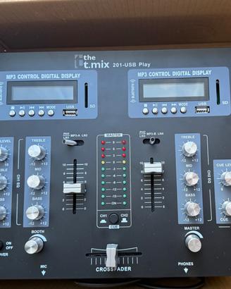 Mixer T.mix 201-USB – NUOVO mai usato – USB – DJ /