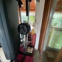 Rastrelliera porta dischi e bilancieri con dischi