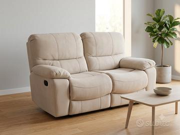 divano elettrico reclinabile beige 2 posti 3 posti