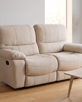 divano elettrico reclinabile beige 2 posti 3 posti