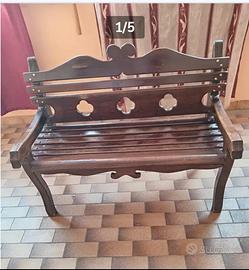 panchina in legno fatta a mano ✋