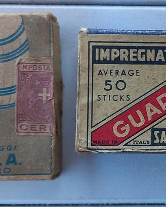 2 Scatole Fiammiferi Vintage SAFFA Anni 30/50