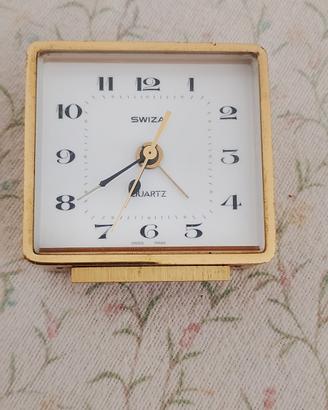 Sveglia vintage SWIZA  quartz in ottone dorato