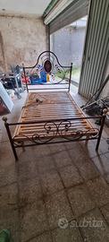 Letto una piazza e mezza ferro battuto vintage