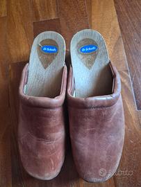 Dr. Scholl's. Zoccoli in legno e pelle 