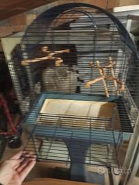 gabbia uccellini con piedistallo 