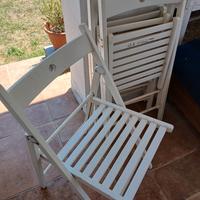 
6 sedie pieghevoli IKEA bianche – buone condizion