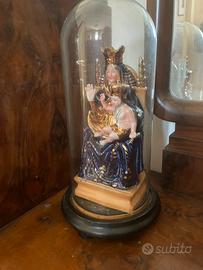 Madonna in teca di vetro H.40 cm
