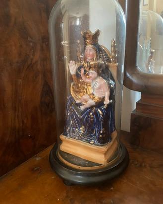 Madonna in teca di vetro H.40 cm