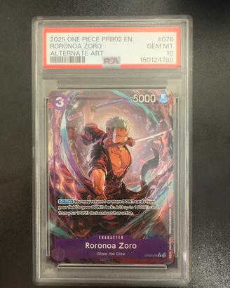 Roronoa Zoro OP09-076 Alternate Art – PSA 10
