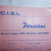 Insolito documento sindacale pensioni 1969