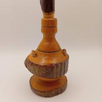 Bottiglia vintage decorativa in legno