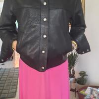 Giacca in pelle donna Mango
