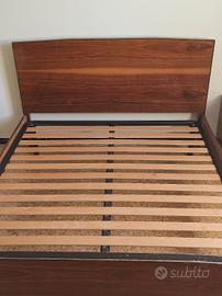 letto vintage 1962 con rete a doghe