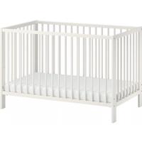 lettino bambino/a ikea in legno bianco + materasso