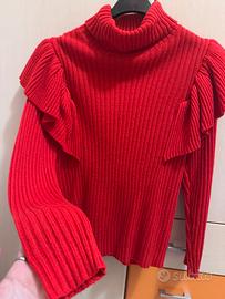 Maglioncino rosso con collo alto