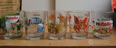Set 5 Bicchieri Nutella Smurf Winx