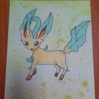 Disegno su tela fatto a mano Pokemon Leafeon