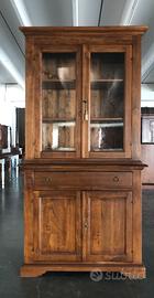 Credenza con vetrina  2 ante in legno massello