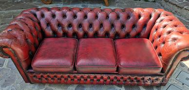 Divano 3 posti chesterfield vintage 