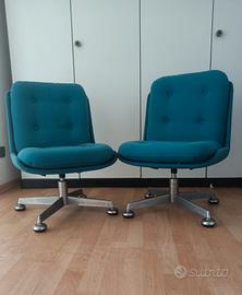 coppia poltrone da ufficio anni '70