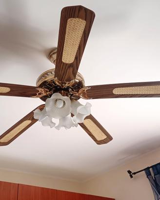 ventilatore da soffitto con  lampadine