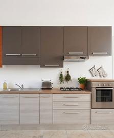 CUCINA COMPONIBILE MODERNA LARICE CHIARO – GRIGIO