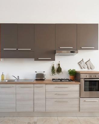 CUCINA COMPONIBILE MODERNA LARICE CHIARO – GRIGIO