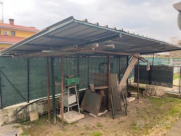 Tettoia a sbalzo dim 3x6 m altezza  2m