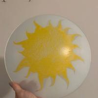 Plafoniera da soffitto con decorazione sole 