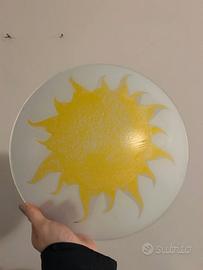 Plafoniera da soffitto con decorazione sole 
