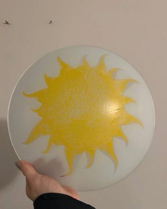 Plafoniera da soffitto con decorazione sole 