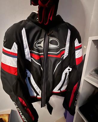 Giacca moto ragazzo e guanti