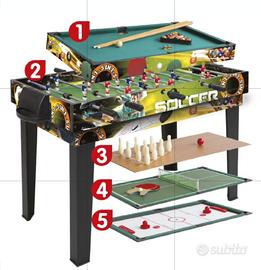 tavolo multigioco 5 in 1