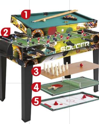 tavolo multigioco 5 in 1