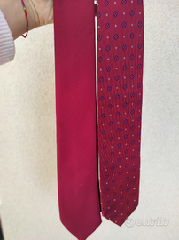 Set di cravatte monocromo e a fantasia - bordeaux