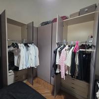 armadio 8 ante angolare con cabina e cassettiere 