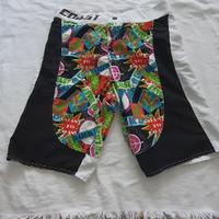 Costume a pantaloncino fantasia multicolore