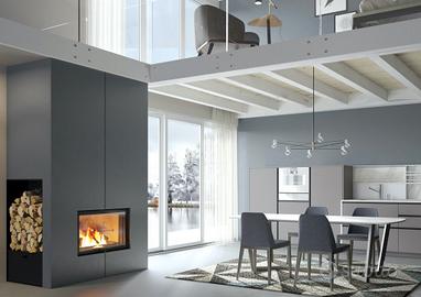 WIDRO 85 TERMOCAMINO legna 30 Kw Edilkamin