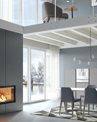 WIDRO H28 EVO TERMOCAMINO legna 28 Kw Edilkamin