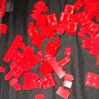 mattoncini lego compatibili rossi varie misure 200