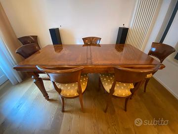 Tavolo e sedie Biedermeier 
