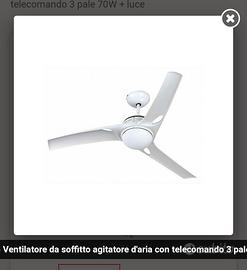 Ventilatore a soffitto con luce e telecomando