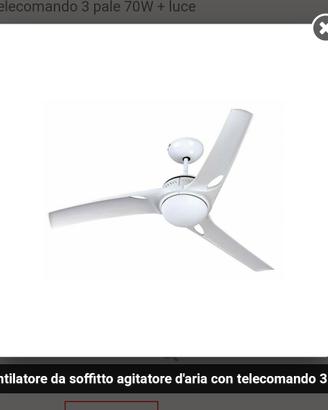 Ventilatore a soffitto con luce e telecomando