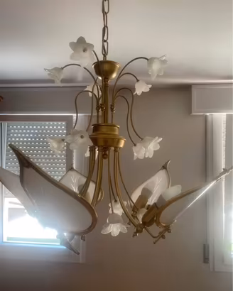 Lampadario più abat-jour