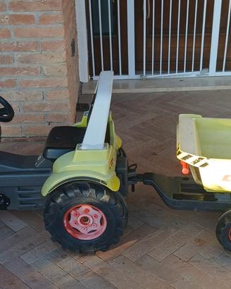 Trattore giocattolo Class con rimorchio a pedali