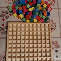 Gioco delle tabelline in legno